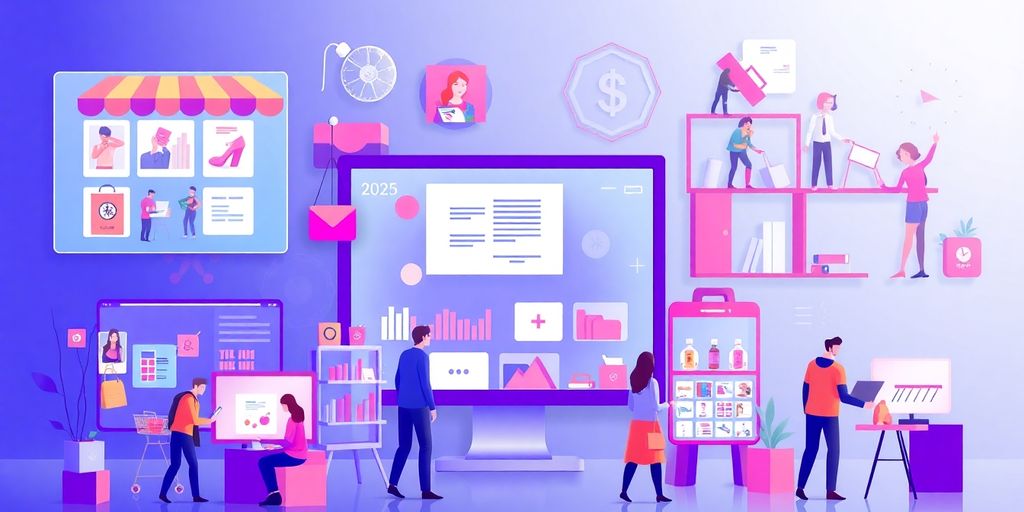 Verschiedene E-Commerce-Geschäftsmodelle im Jahr 2025.